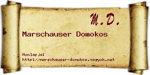 Marschauser Domokos névjegykártya